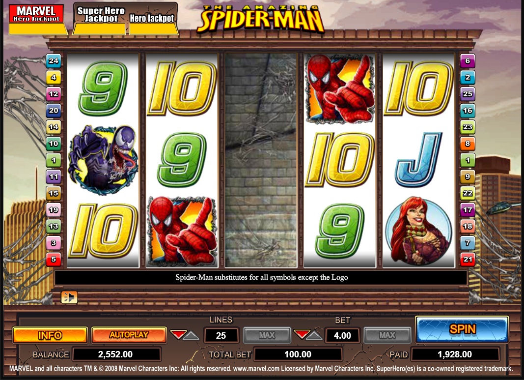 Spiderman Slot screenshot